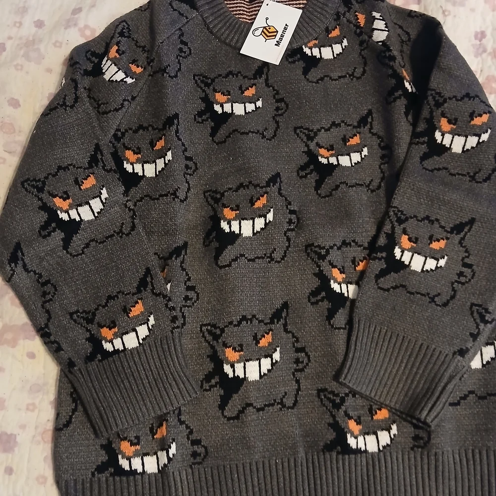 Men's Gray Sweater with Graphic Design